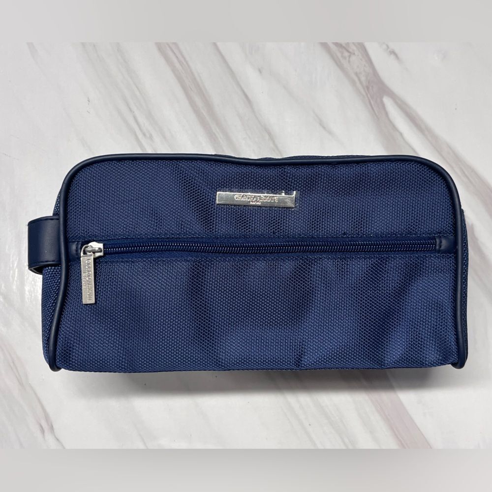 NWOT Giorgio Armani | Navy Blue Small Cosmetics Bag